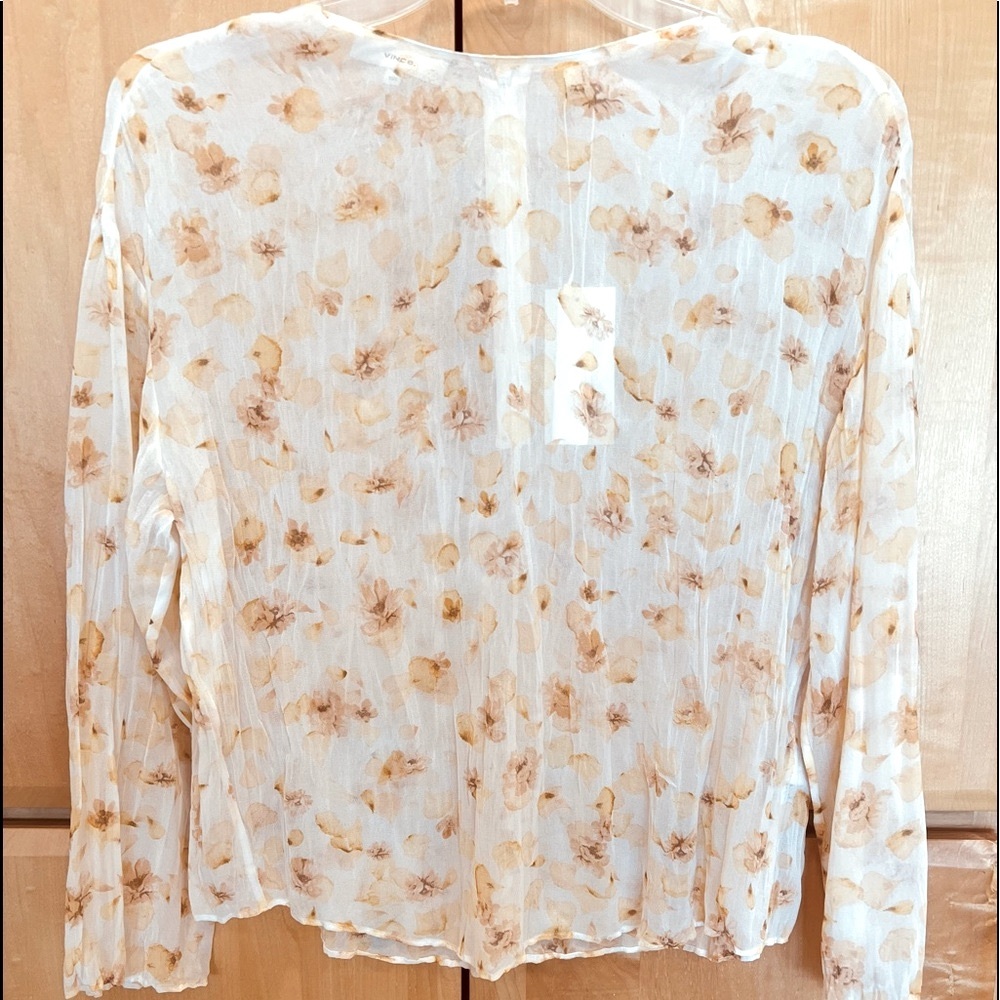 Vince sheer floral blouse